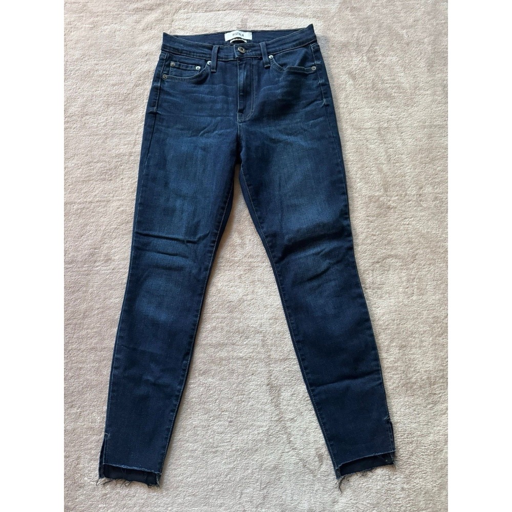 Pistola Womens Mid Rise Blue Denim Skinny Raw‎ Hem Size 26